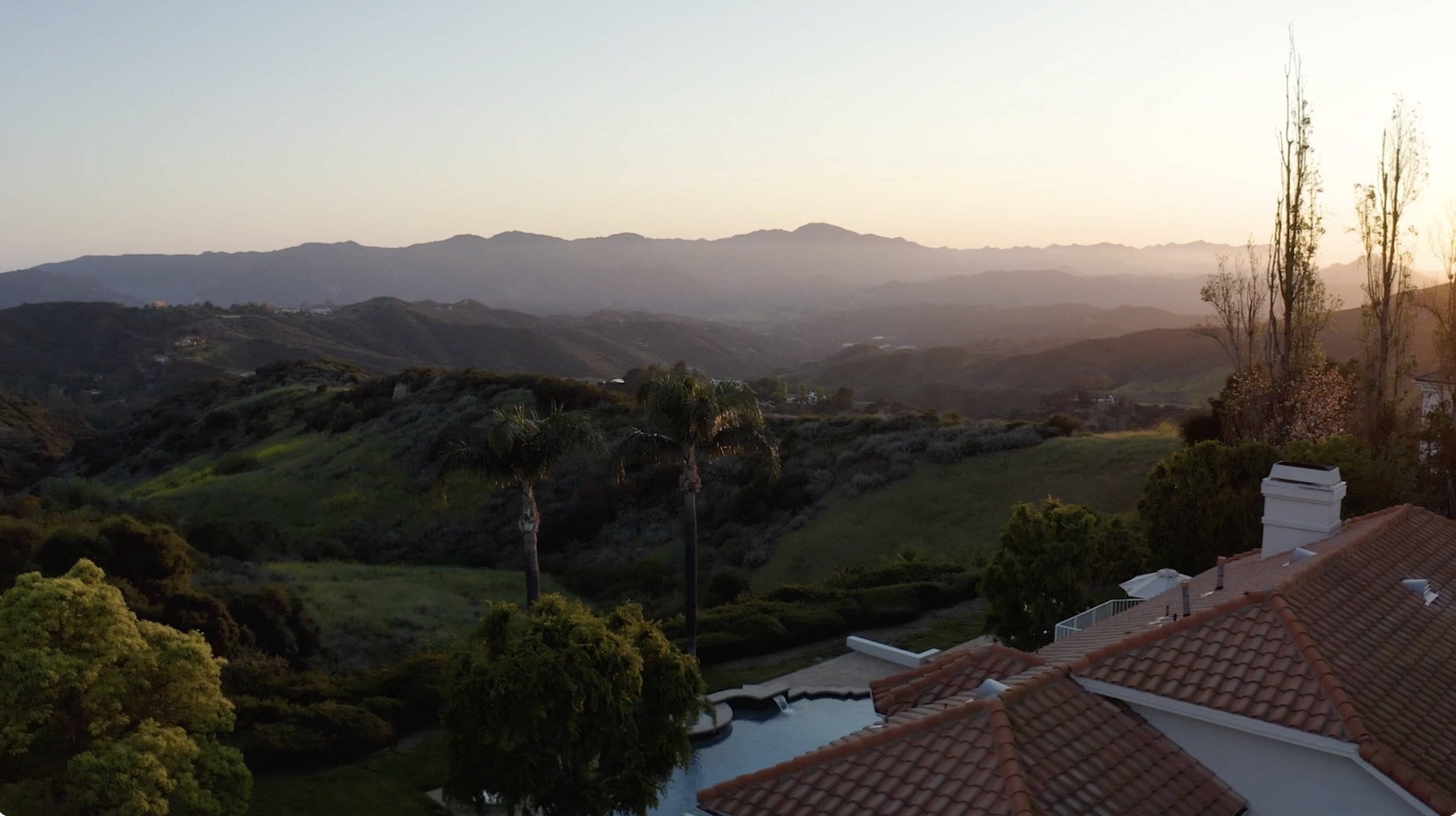 Southern California landscape at sunset