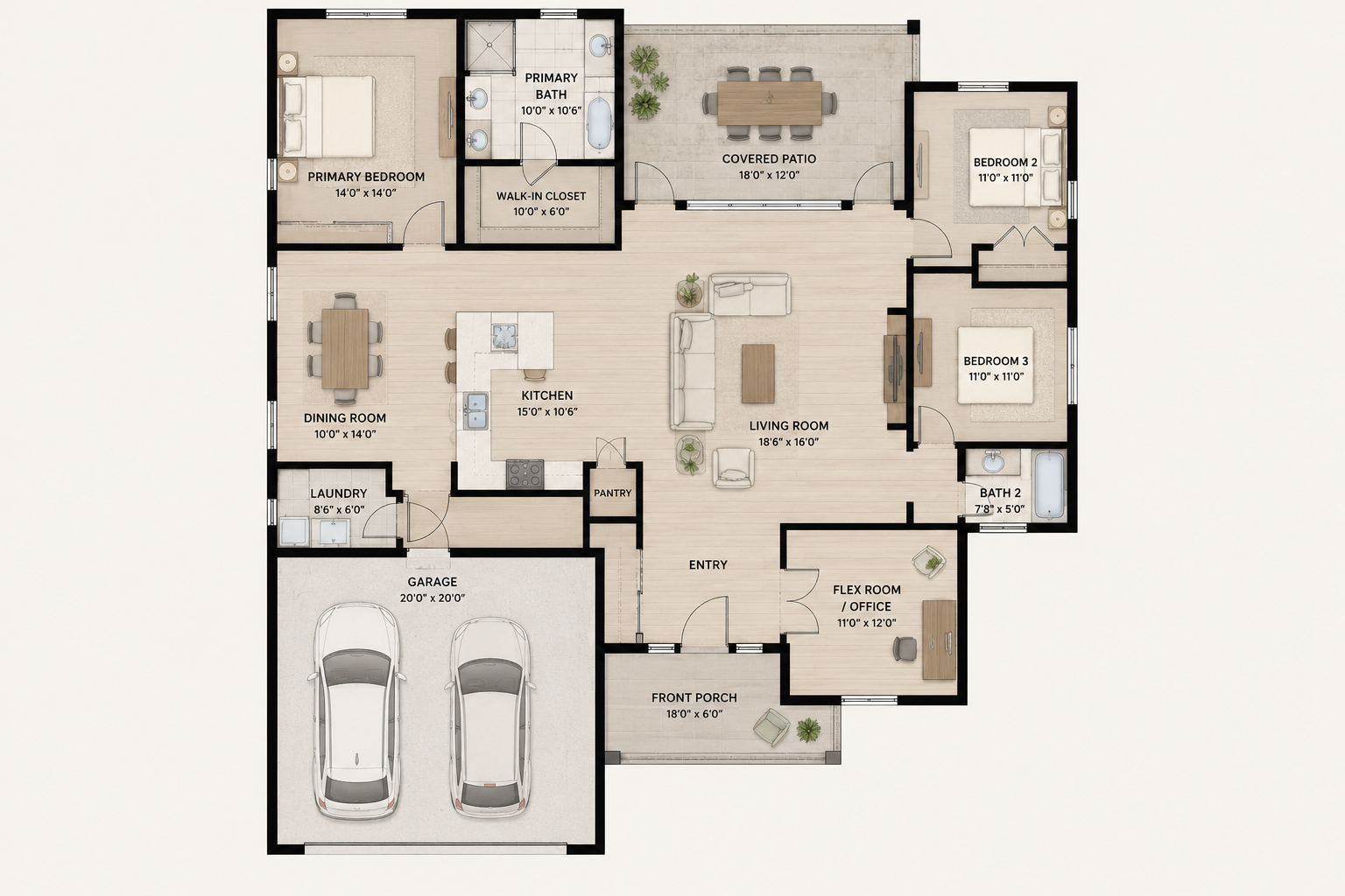 Detailed floor plan prepared for a property presentation
