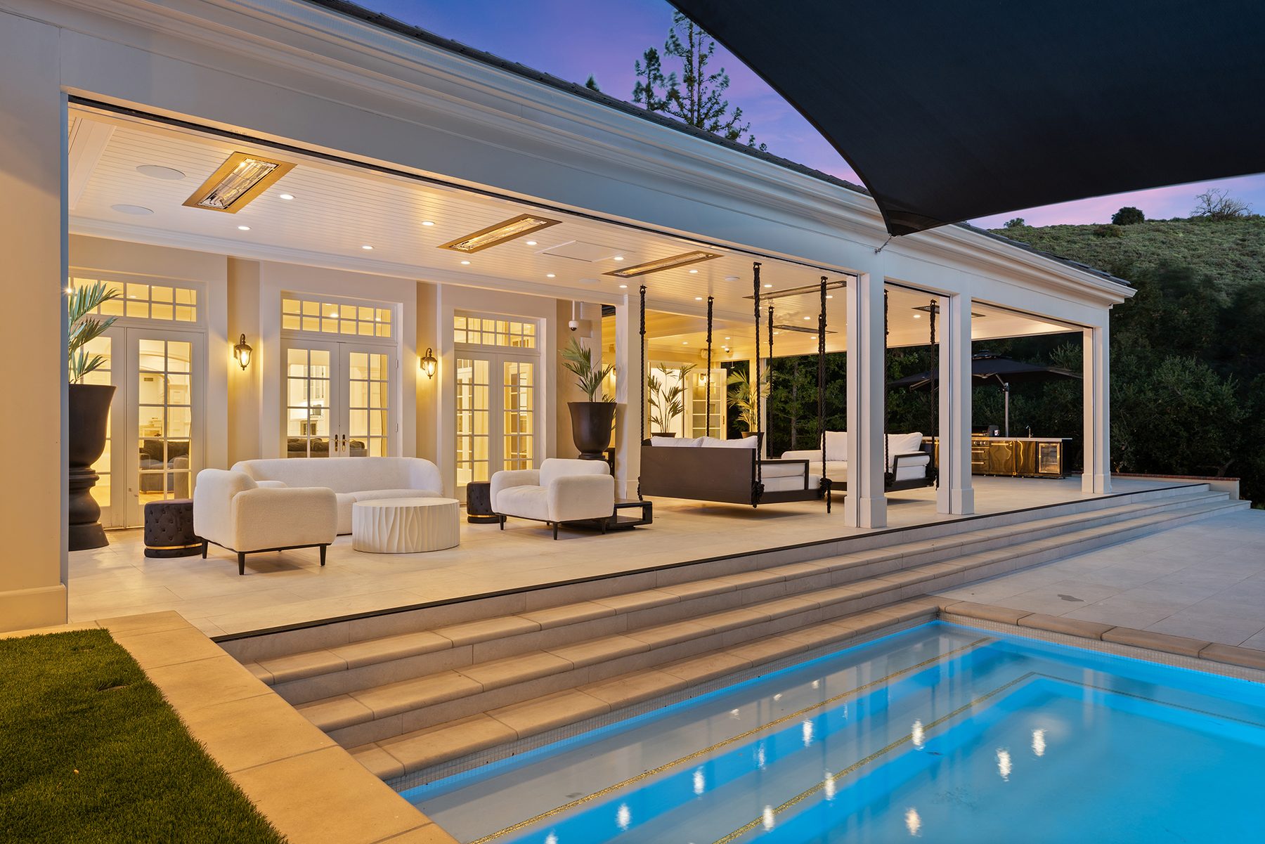 517 Lakeview Canyon Road pool and exterior